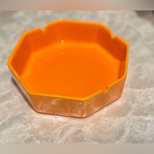 Vintage JARU Vibrant Orange Pottery Ashtray!